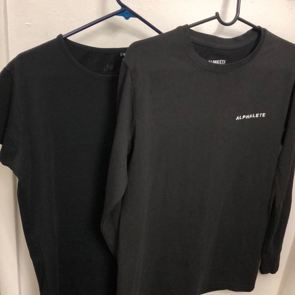 2 alphalete S tees long sleeve/short sleeve both - Picture 1 of 5